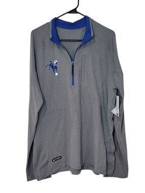 Indianapolis Colts Men's Gray Combine Authentic Large Quarter Zip New